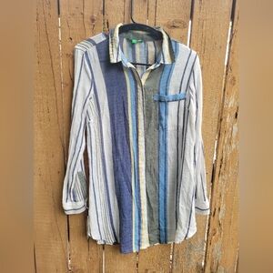 Long sleeve striped button up